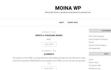Moina Wp (screenshot desktop)