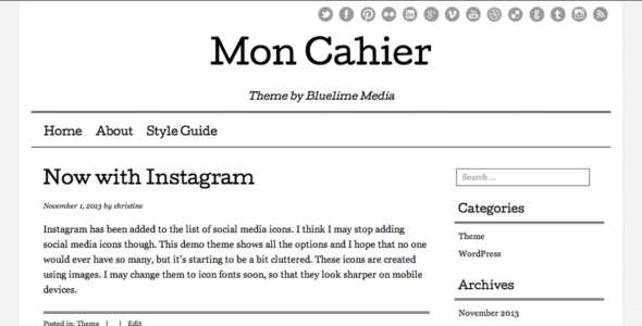 Mon Cahier (WordPress)