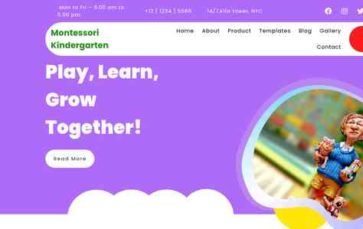 Montessori Kindergarten (screenshot desktop)