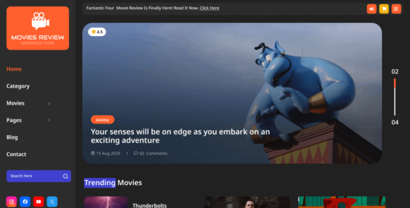 Movie Rating Blog (WordPress)