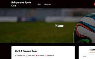 Multipurpose Sports Club (screenshot desktop)