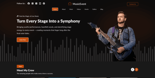 Music Event Artist (WordPress)