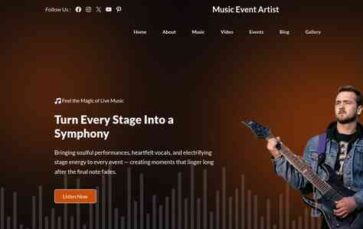 Music Event Artist (screenshot desktop)