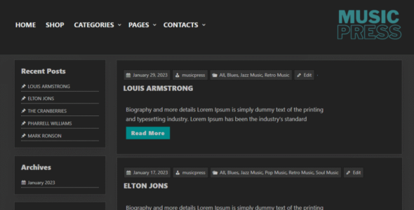 Music Press (WordPress)