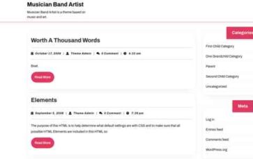 Musician Band Artist (screenshot desktop)