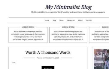 My Minimalist Blog (screenshot desktop)