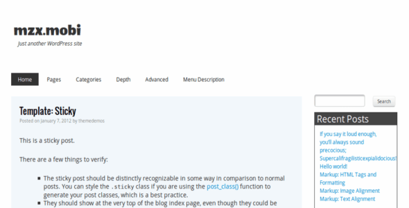 mzx static (WordPress)