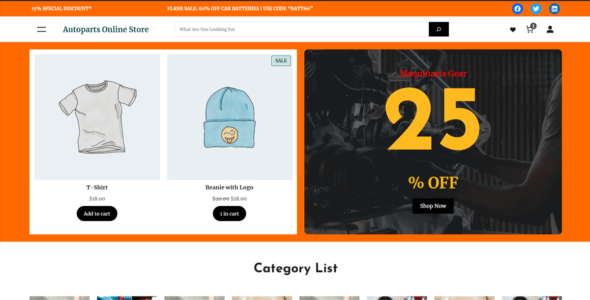 NAS Autoparts Online (WordPress)
