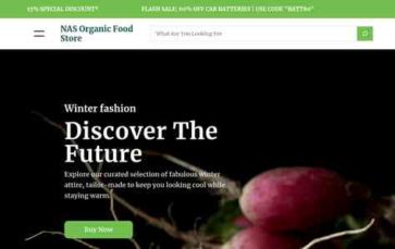 NAS Organic Food Store (screenshot desktop)