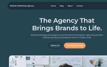 Nebula Marketing Agency (screenshot desktop)