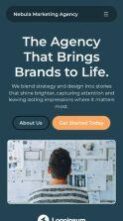 Nebula Marketing Agency (screenshot mobile)