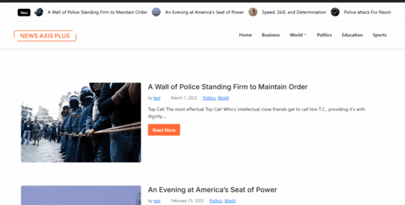 News Axis Plus (WordPress)