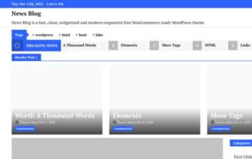 News Blog (screenshot desktop)