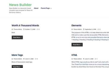 News Builder (screenshot desktop)