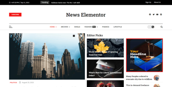 News Elementor (WordPress)