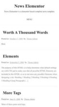 News Elementor (screenshot mobile)