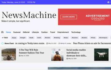 NewsMachine (screenshot desktop)