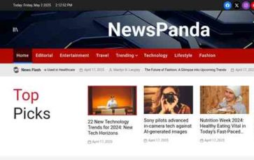 NewsPanda (screenshot desktop)