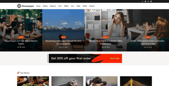 Newspaper FSE (WordPress)