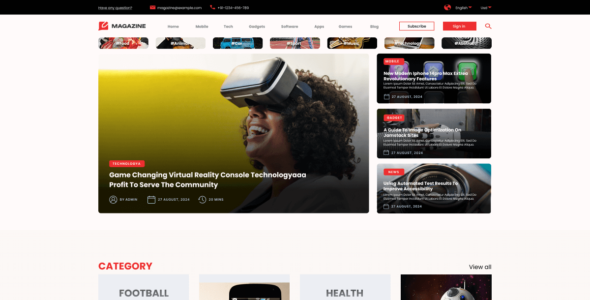Newspaper Magazine Blog (WordPress)