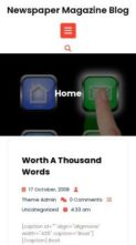Newspaper Magazine Blog (screenshot mobile)