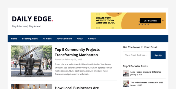 Newspaper Minimalistal (WordPress)