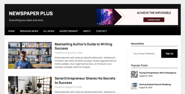 Newspaperly Plus (WordPress)