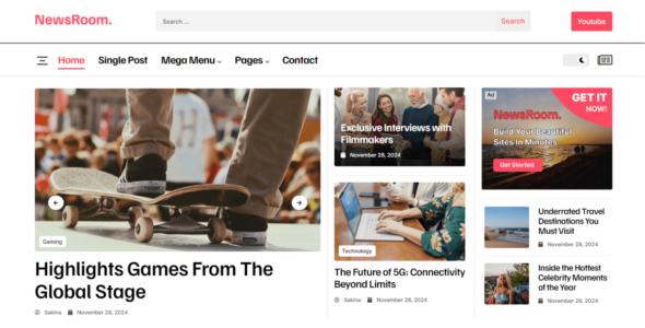 Newsroom Elementor (WordPress)