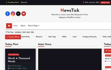 NewsTick (screenshot desktop)