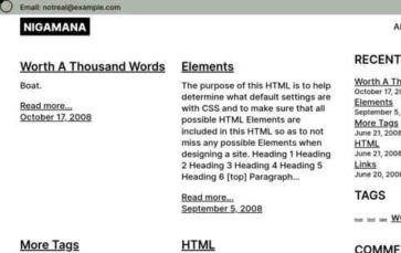 Nigamana (screenshot desktop)