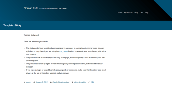 Noman Cute (WordPress)