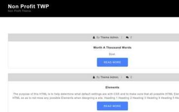 Non Profit TWP (screenshot desktop)