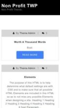 Non Profit TWP (screenshot mobile)