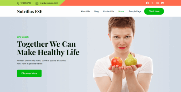 Nutriflux FSE (WordPress)