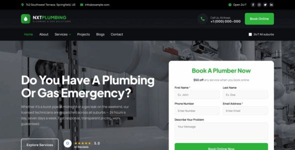 NXT Plumbing (WordPress)