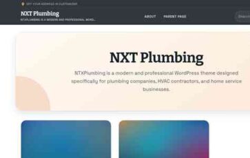 NXT Plumbing (screenshot desktop)