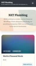NXT Plumbing (screenshot mobile)