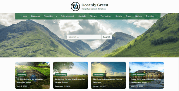 Oceanly Green (WordPress)