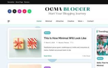 Screenshot Desktop Ogma Blogger (screenshot desktop)