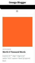 Omega Blogger (screenshot mobile)