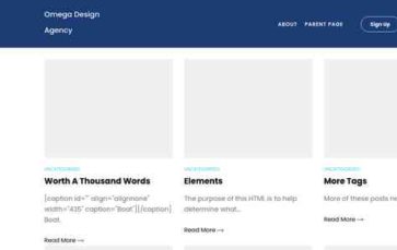 Omega Design Agency (screenshot desktop)