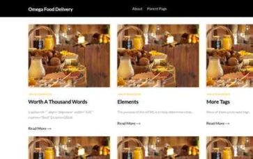 Omega Food Delivery (screenshot desktop)