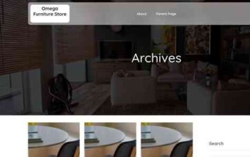 Omega Furniture Store (screenshot desktop)