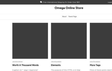 Omega Online Store (screenshot desktop)