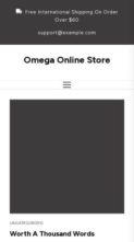 Omega Online Store (screenshot mobile)