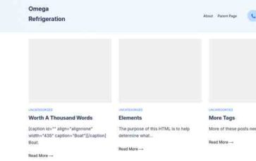 Omega Refrigeration (screenshot desktop)