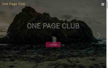 One Page Club (screenshot desktop)