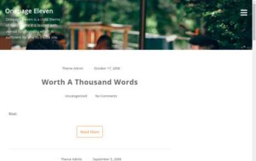 Onepage Eleven (screenshot desktop)