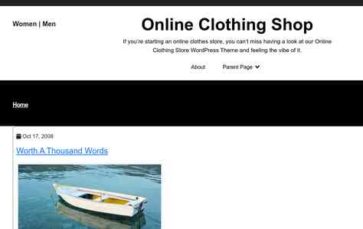 Online Clothing Shop (screenshot desktop)