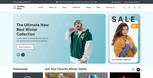 Online clothing store (WordPress)